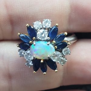 Vintage Circa 1950s 18kt Gold ,Diamonds,Sapphires